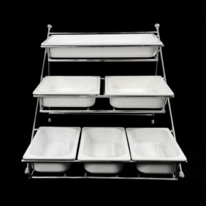 Станция трехярусная буфетная с 6 гастроемкостями, 82x68x58см, 3-TE6P